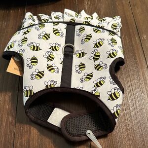 Kids Bee-Print Safety Harness Vest - Yellow/Black